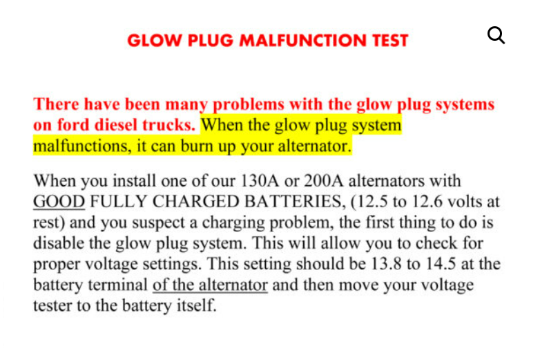 Powerstroke One wire alternator A6.0L-130PS